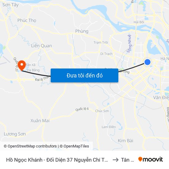 Hồ Ngọc Khánh - Đối Diện 37 Nguyễn Chí Thanh to Tân Xã map