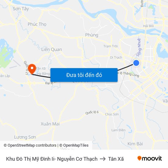 Khu Đô Thị Mỹ Đình Ii- Nguyễn Cơ Thạch to Tân Xã map