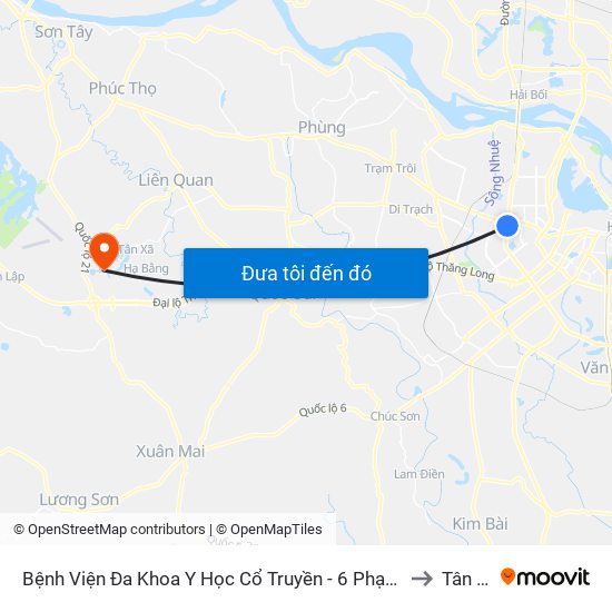 Công Ty Miwon - Phạm Hùng to Tân Xã map