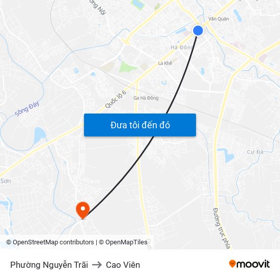 Phường Nguyễn Trãi to Cao Viên map