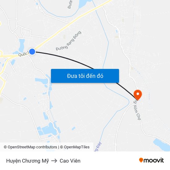 Huyện Chương Mỹ to Cao Viên map