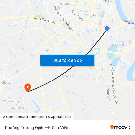 Phường Trương Định to Cao Viên map