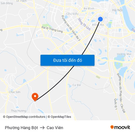Phường Hàng Bột to Cao Viên map