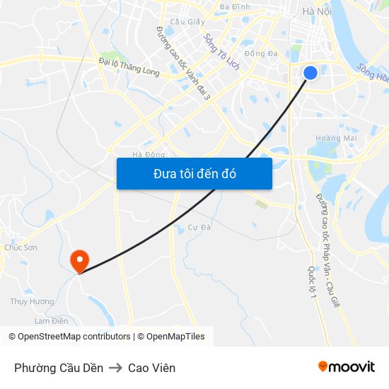 Phường Cầu Dền to Cao Viên map