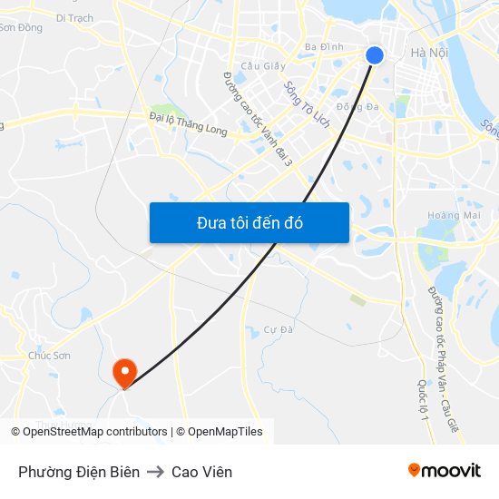 Phường Điện Biên to Cao Viên map