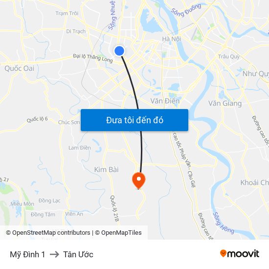 Mỹ Đình 1 to Tân Ước map