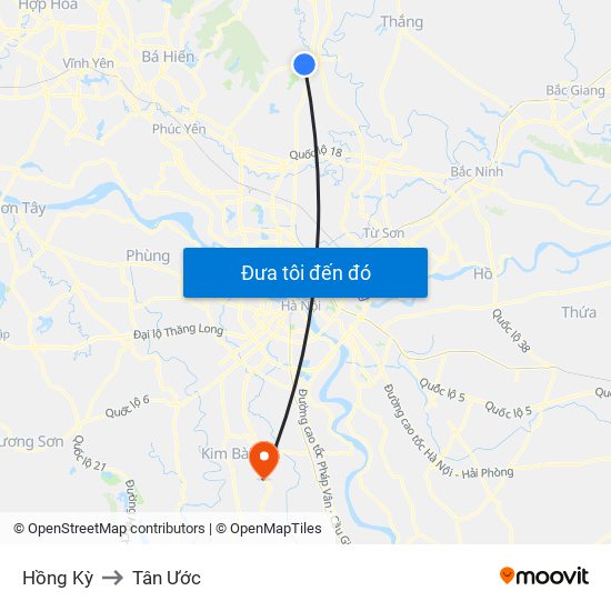 Hồng Kỳ to Tân Ước map