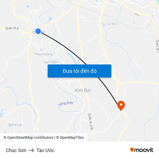 Chúc Sơn to Tân Ước map