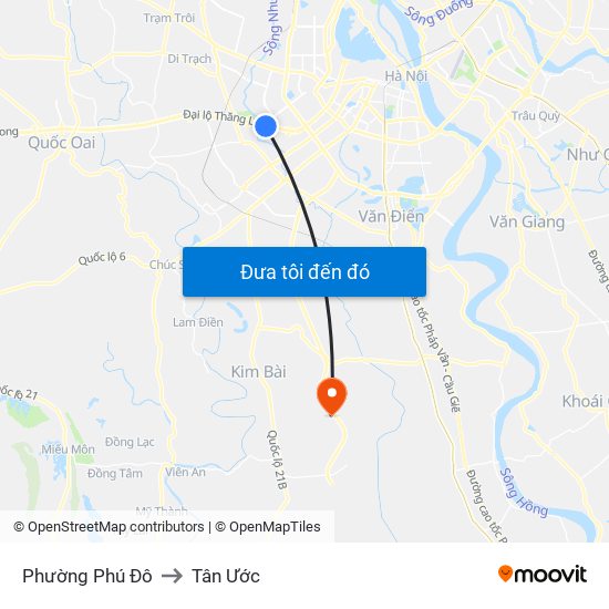 Phường Phú Đô to Tân Ước map