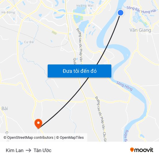 Kim Lan to Tân Ước map