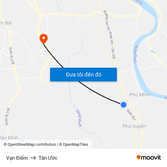 Vạn Điểm to Tân Ước map