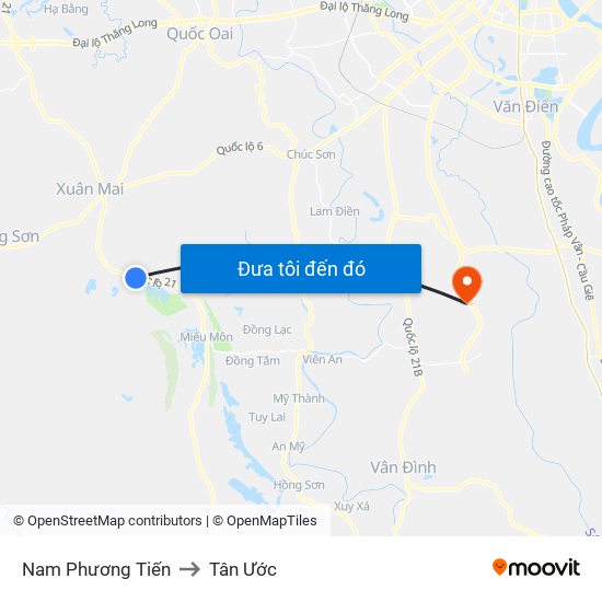 Nam Phương Tiến to Tân Ước map