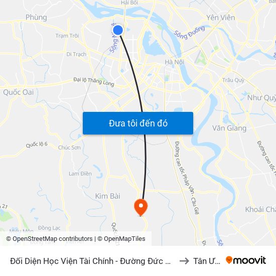 Đối Diện Học Viện Tài Chính - Đường Đức Thắng to Tân Ước map