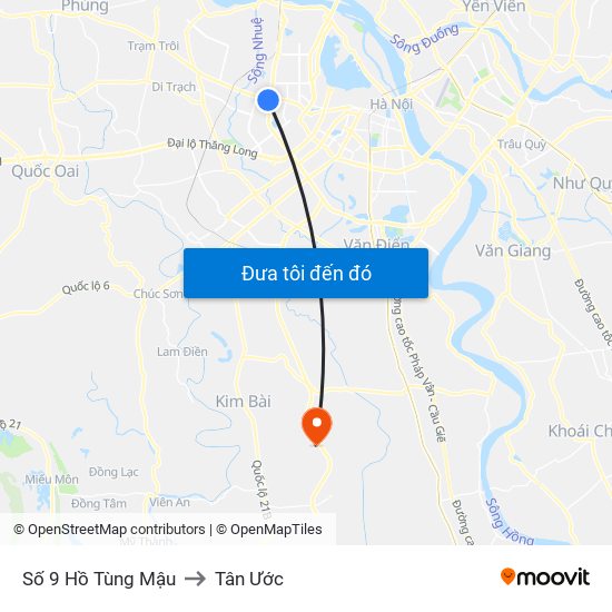 Số 9 Hồ Tùng Mậu to Tân Ước map