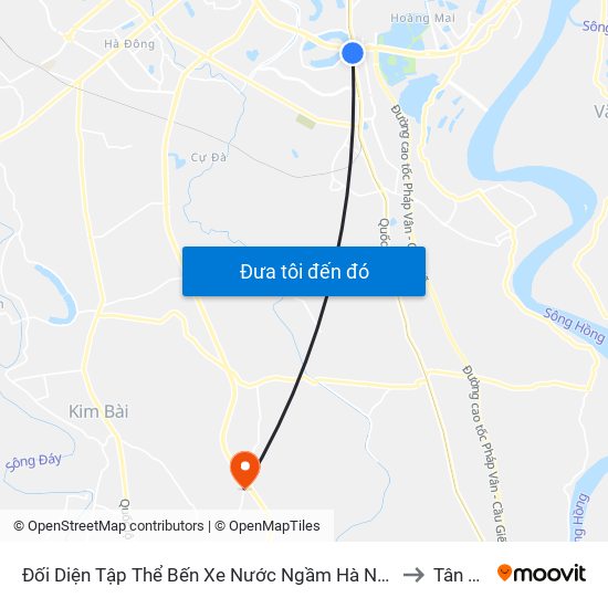 Đối Diện Tập Thể Bến Xe Nước Ngầm Hà Nội - Ngọc Hồi to Tân Ước map