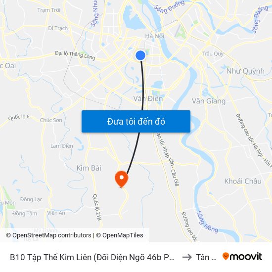 B10 Tập Thể Kim Liên (Đối Diện Ngõ 46b Phạm Ngọc Thạch) to Tân Ước map