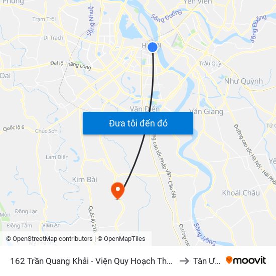 162 Trần Quang Khải - Viện Quy Hoạch Thủy Lợi to Tân Ước map