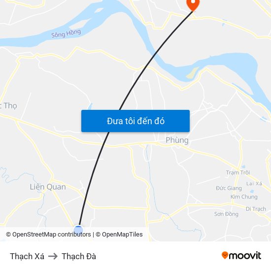 Thạch Xá to Thạch Đà map