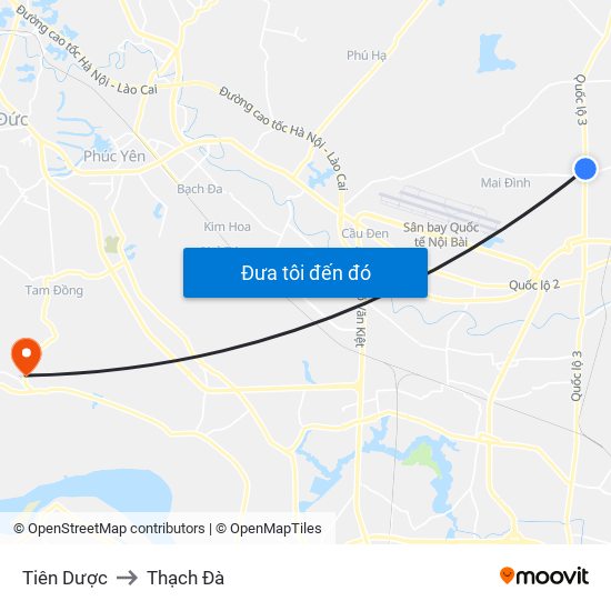 Tiên Dược to Thạch Đà map