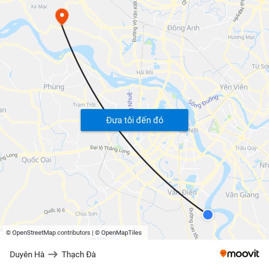 Duyên Hà to Thạch Đà map