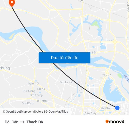 Đội Cấn to Thạch Đà map