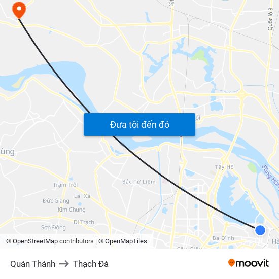 Quán Thánh to Thạch Đà map