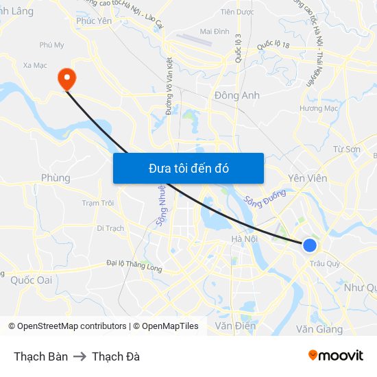 Thạch Bàn to Thạch Đà map