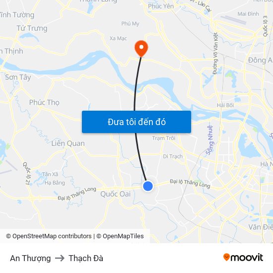 An Thượng to Thạch Đà map