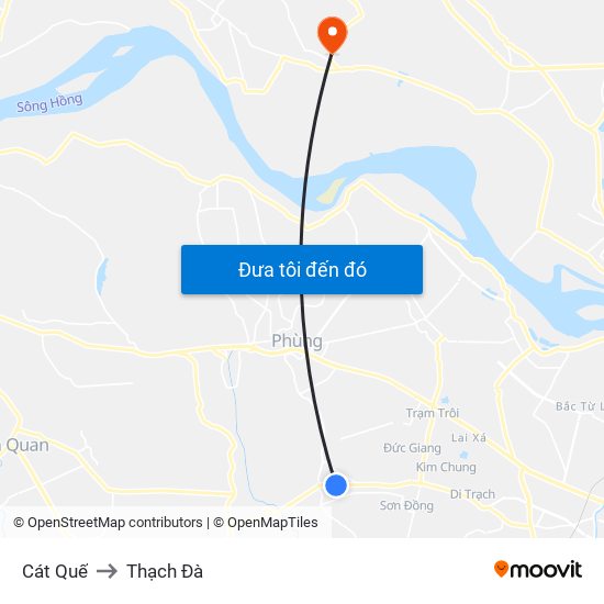 Cát Quế to Thạch Đà map