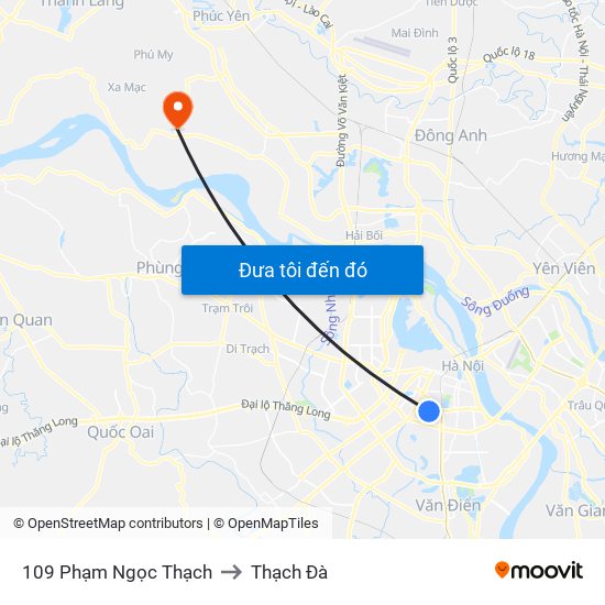 109 Phạm Ngọc Thạch to Thạch Đà map