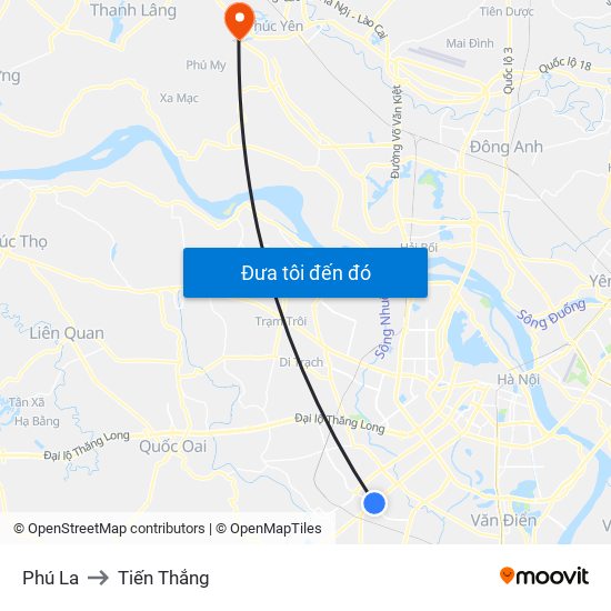 Phú La to Tiến Thắng map