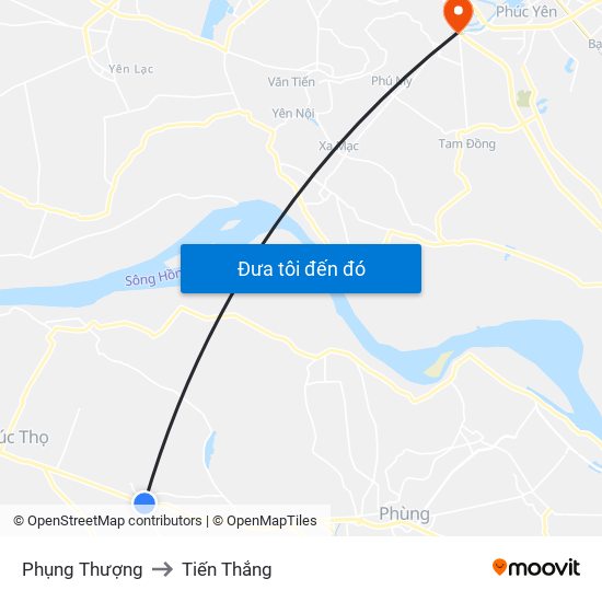 Phụng Thượng to Tiến Thắng map