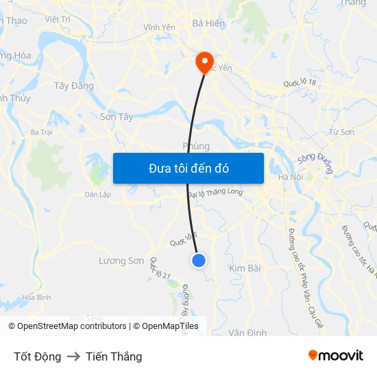 Tốt Động to Tiến Thắng map