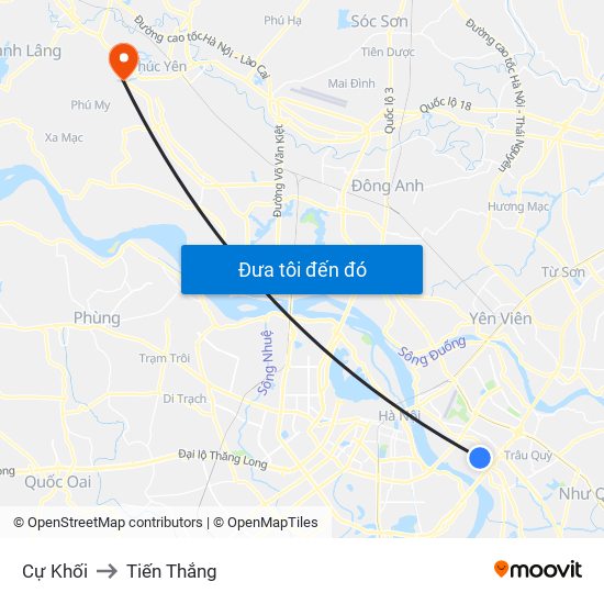 Cự Khối to Tiến Thắng map