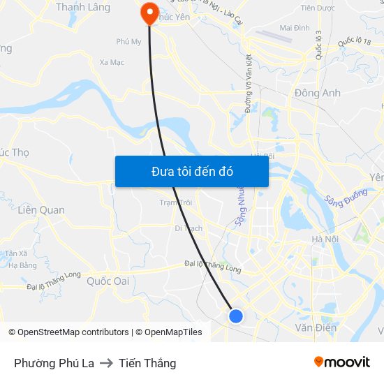 Phường Phú La to Tiến Thắng map