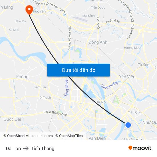 Đa Tốn to Tiến Thắng map