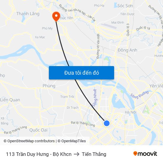 113 Trần Duy Hưng - Bộ Khcn to Tiến Thắng map