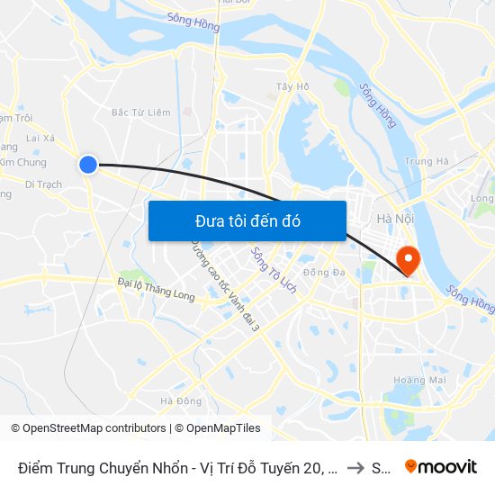 Điểm Trung Chuyển Nhổn - Vị Trí Đỗ Tuyến 20, 29, 32 (Chiều Sơn Tây - Hà Nội)- Đường 32 to SAFPO map