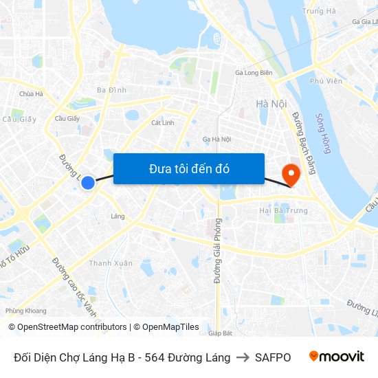 Đối Diện Chợ Láng Hạ B - 564 Đường Láng to SAFPO map
