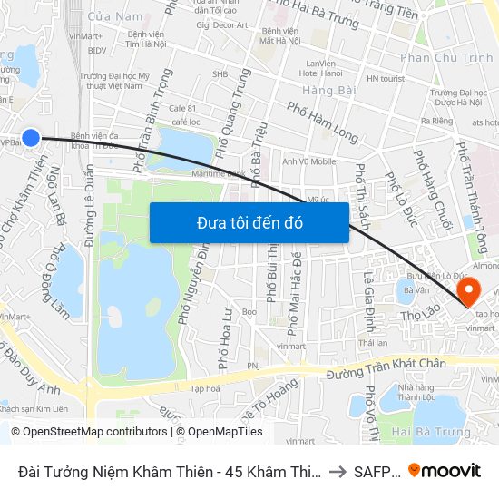 Đài Tưởng Niệm Khâm Thiên - 45 Khâm Thiên to SAFPO map