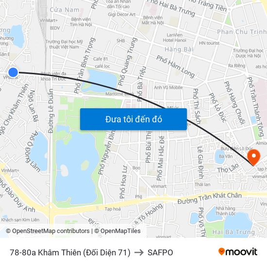 78-80a Khâm Thiên (Đối Diện 71) to SAFPO map