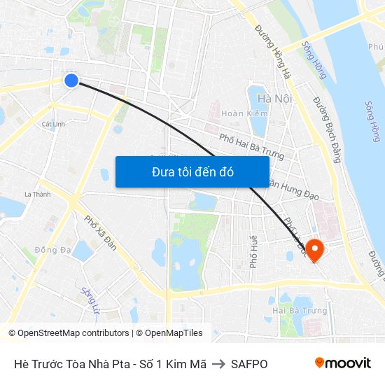 Hè Trước Tòa Nhà Pta - Số 1 Kim Mã to SAFPO map