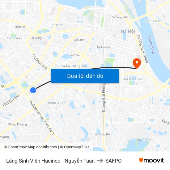 Làng Sinh Viên Hacinco - Nguyễn Tuân to SAFPO map