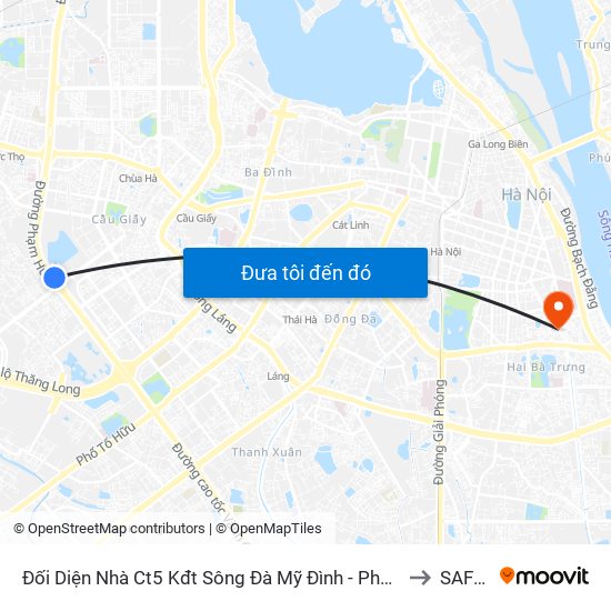 Đối Diện Nhà Ct5 Kđt Sông Đà Mỹ Đình - Phạm Hùng to SAFPO map
