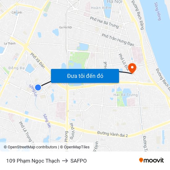 109 Phạm Ngọc Thạch to SAFPO map