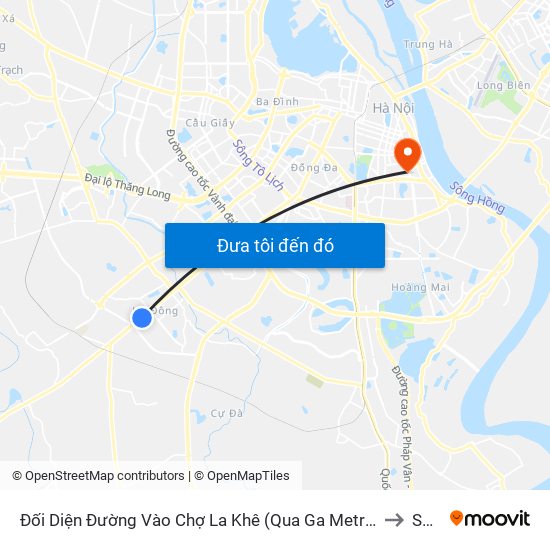 Đối Diện Đường Vào Chợ La Khê (Qua Ga Metro La Khê) - 405 Quang Trung (Hà Đông) to SAFPO map