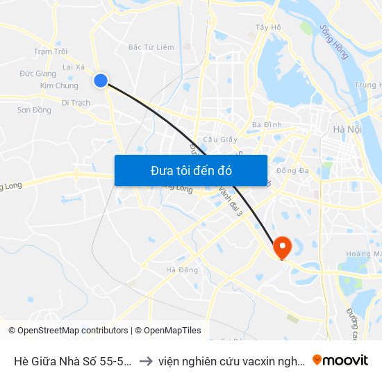 Hè Giữa Nhà Số 55-57 Phố Nhổn to viện nghiên cứu vacxin nghiêm xuân yêm map