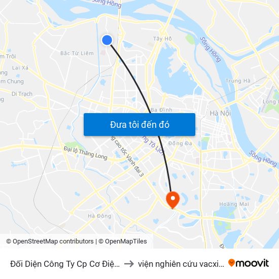 Đối Diện Công Ty Cp Cơ Điện Hn- Đường Đức Thắng to viện nghiên cứu vacxin nghiêm xuân yêm map