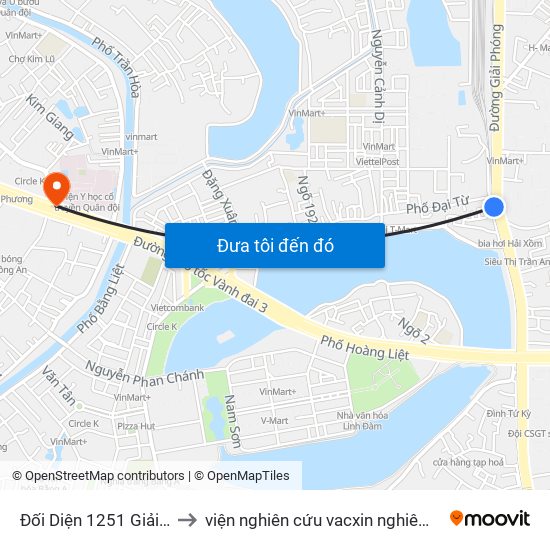 Đối Diện 1251 Giải Phóng to viện nghiên cứu vacxin nghiêm xuân yêm map