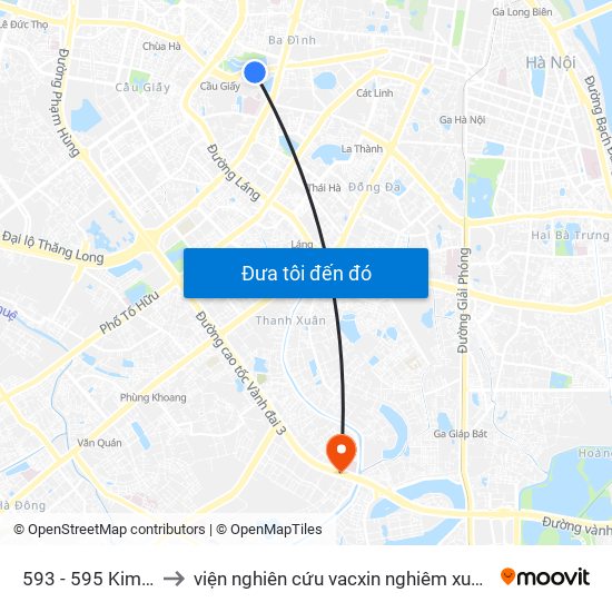 593 - 595 Kim Mã to viện nghiên cứu vacxin nghiêm xuân yêm map